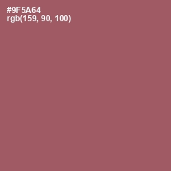 #9F5A64 - Cannon Pink Color Image