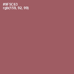 #9F5C63 - Cannon Pink Color Image