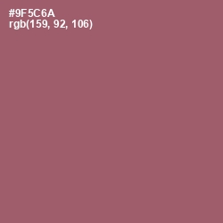 #9F5C6A - Cannon Pink Color Image