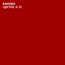 #A00000 - Bright Red Color Image