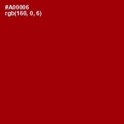 #A00006 - Bright Red Color Image