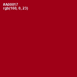 #A00017 - Bright Red Color Image