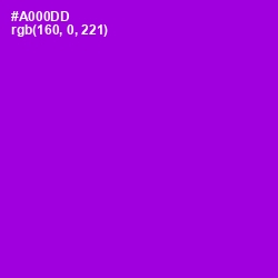 #A000DD - Electric Violet Color Image