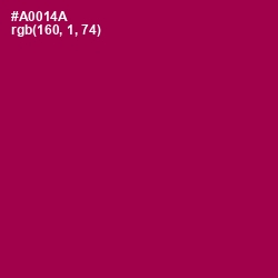 #A0014A - Jazzberry Jam Color Image