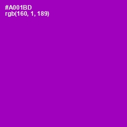 #A001BD - Violet Eggplant Color Image