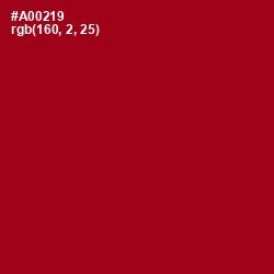 #A00219 - Bright Red Color Image
