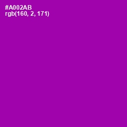 #A002AB - Violet Eggplant Color Image