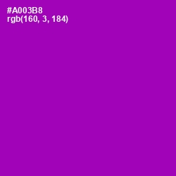 #A003B8 - Violet Eggplant Color Image