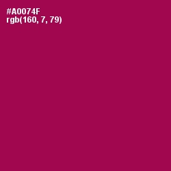 #A0074F - Jazzberry Jam Color Image