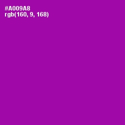 #A009A8 - Violet Eggplant Color Image