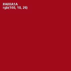 #A00A1A - Bright Red Color Image
