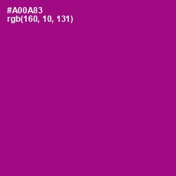 #A00A83 - Violet Eggplant Color Image