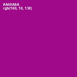 #A00A8A - Violet Eggplant Color Image