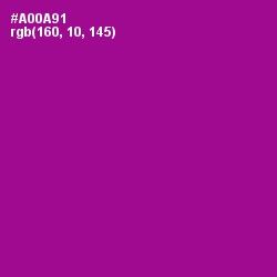 #A00A91 - Violet Eggplant Color Image