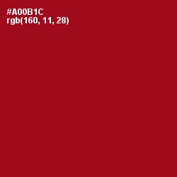 #A00B1C - Milano Red Color Image