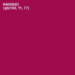 #A00B4D - Jazzberry Jam Color Image