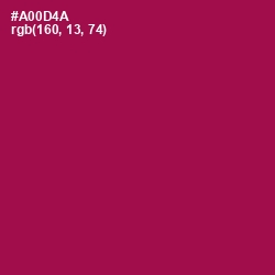 #A00D4A - Jazzberry Jam Color Image