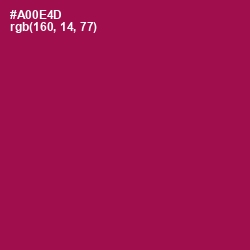 #A00E4D - Jazzberry Jam Color Image