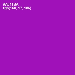 #A011BA - Violet Eggplant Color Image
