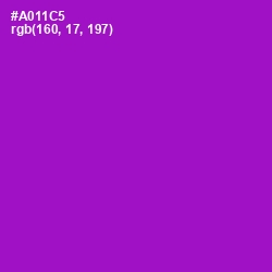 #A011C5 - Electric Violet Color Image
