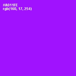 #A011FE - Electric Violet Color Image