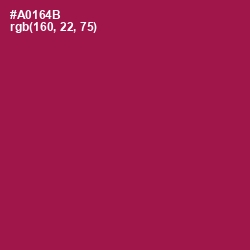 #A0164B - Jazzberry Jam Color Image