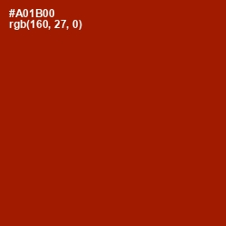 #A01B00 - Milano Red Color Image