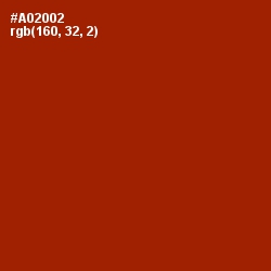 #A02002 - Tabasco Color Image