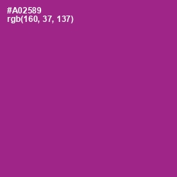 #A02589 - Medium Red Violet Color Image