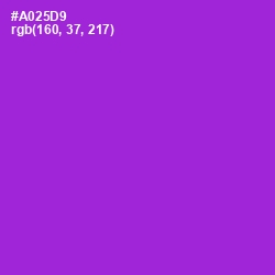 #A025D9 - Electric Violet Color Image