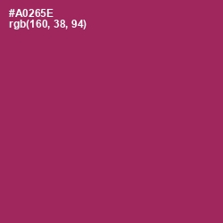 #A0265E - Night Shadz Color Image