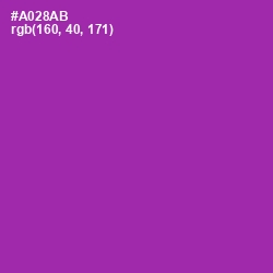 #A028AB - Violet Eggplant Color Image