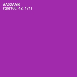 #A02AAB - Violet Eggplant Color Image