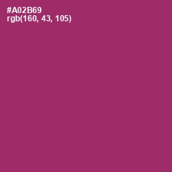 #A02B69 - Rouge Color Image