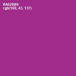 #A02B89 - Medium Red Violet Color Image