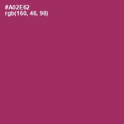 #A02E62 - Rouge Color Image