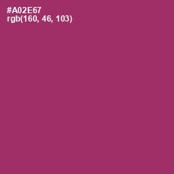 #A02E67 - Rouge Color Image