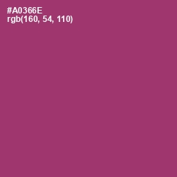 #A0366E - Rouge Color Image