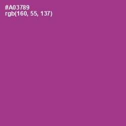 #A03789 - Medium Red Violet Color Image