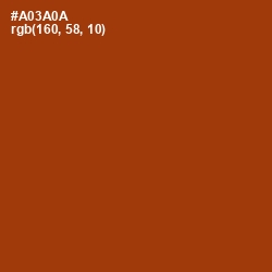 #A03A0A - Tabasco Color Image