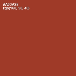 #A03A28 - Roof Terracotta Color Image