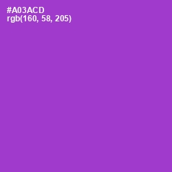 #A03ACD - Electric Violet Color Image