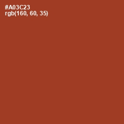 #A03C23 - Roof Terracotta Color Image