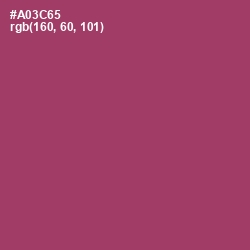 #A03C65 - Rouge Color Image