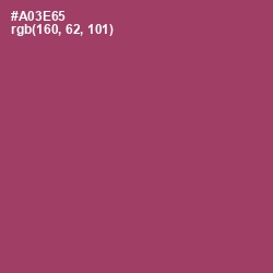 #A03E65 - Rouge Color Image