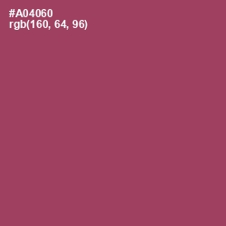 #A04060 - Hippie Pink Color Image