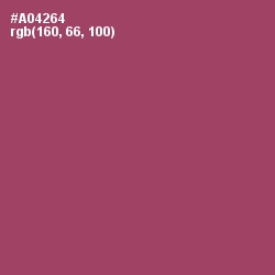 #A04264 - Hippie Pink Color Image