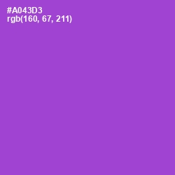 #A043D3 - Amethyst Color Image