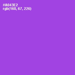 #A043E2 - Amethyst Color Image