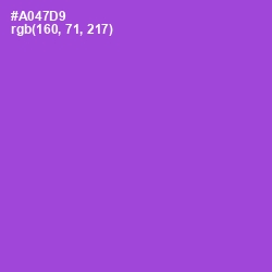 #A047D9 - Amethyst Color Image